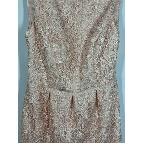 Aiden Mattox open back lace overlay mini sheath dress size 4 - Picture 5 of 12